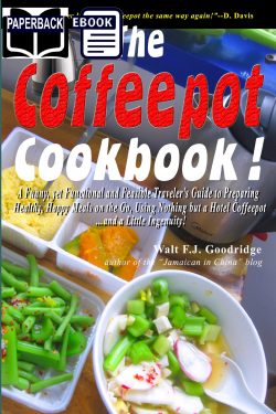 The Coffeepot Cookbook:  A Funny, yet Functional and Feasible Traveler's Guide to Preparing Healthy, Happy Meals on the go Using Nothing but a Hotel Coffeepot.... and a Little Ingenuity!
