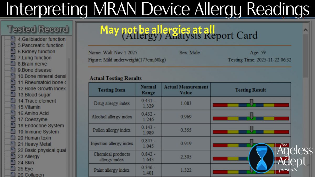 Interpreting Allergy Readings on Your MRAN Device